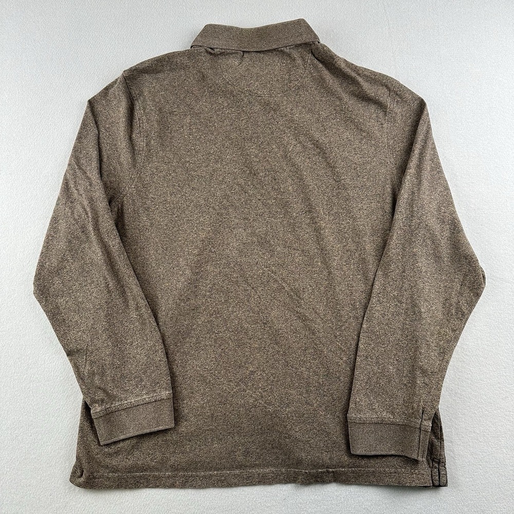 Tasso Elba Men's Polo Shirt Size Large Brown Long Sleeve Stretchy 100% Cotton - Picture 13 of 13